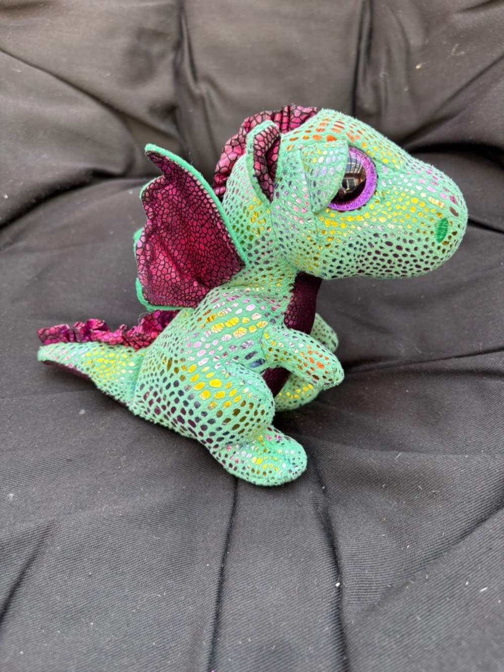 Ty Beanie Boos Cinder the Green Dragon | Sparkle Iridescent